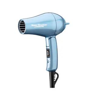 BaBylissPRO Nano Titanium Compact Travel Dryer – Model BNT053TUC – Lightweight, Foldable Design with Nano-Titanium & Ionic Technology for Fast, Smooth Styling On the Go