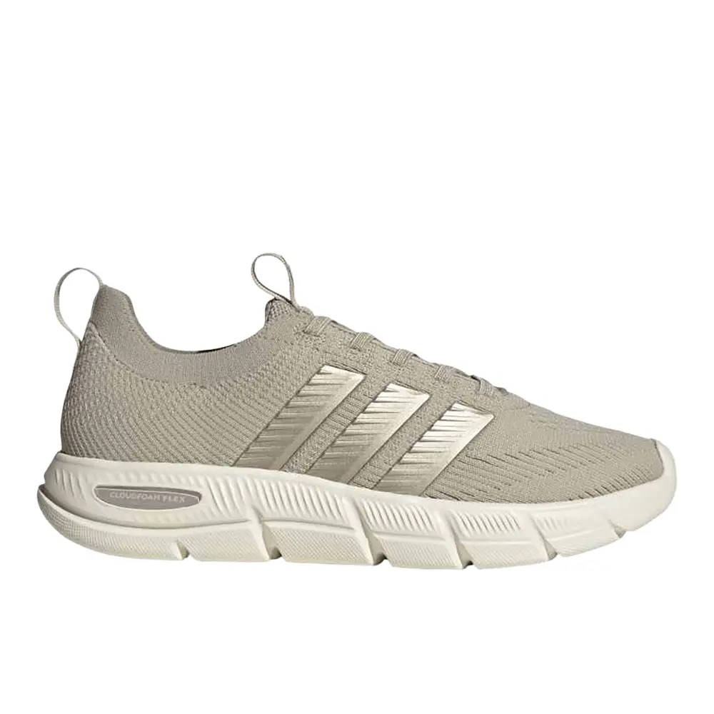 adidas Womens Cloudfoam Flex Slounge Wide Slip On Sneakers Shoes Casual - Beige