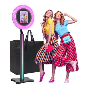 MWE Selfie Photo Booth , Light Photo Booth for Events, Weddings, Parties, Selfie Booth Shell Stand