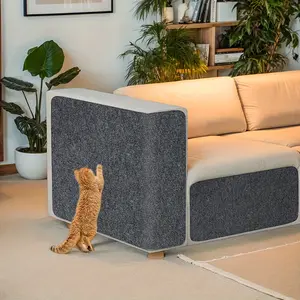 Durable Self-Adhesive Cat Scratching Post with Fabric, Furniture Protection, Removable Wall and Sofa Protector, Indoor Cat Scratch Board