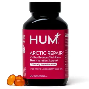 HUM Arctic Repair - Clear Skin Supplement with Vitamins A & E, Omegas 3, 6 & 9 and Cranberry Seed Oil to help reduce the appearance of wrinkles. Healthcare Fitness