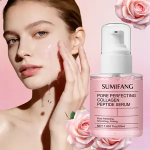 SUMIFANG Pore-Tightening Collagen Peptide Essence 50ml | Niacinamide + Pentapeptide Complex + Collagen, shrinks pores and smooths skin | Refreshing and non-sticky, niacinamide brightens skin tone, suitable for skin with rough pores.