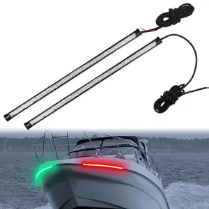 LED Boat Navigation Bow Lights - Green & Red, IP67 Waterproof, for Night Fishing, Pontoon, Dinghy, Kayak, Jon Boat, Yacht