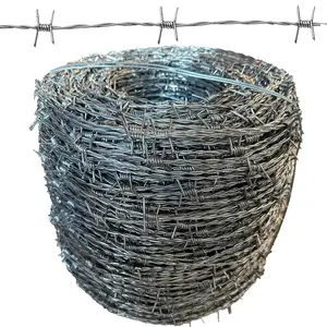 1200 FT (365 M),15 Gauge (1.7mm), 4 Pt. Style, 5" Spacing Between barbs. 4 Point Barbed Wire Fence