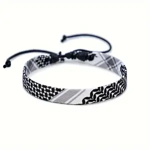 Hand-Woven Fabric Bracelet with Ethnic Style in Same Color Or Multiple Colors, Hand Rope