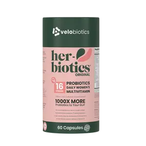 Her-Biotics Original Multivitamin + Women  Probiotics, 25 Vitamins & Minerals, 16 Strains, 1 Billion CFU, Prebiotic Inulin, 60 Capsules