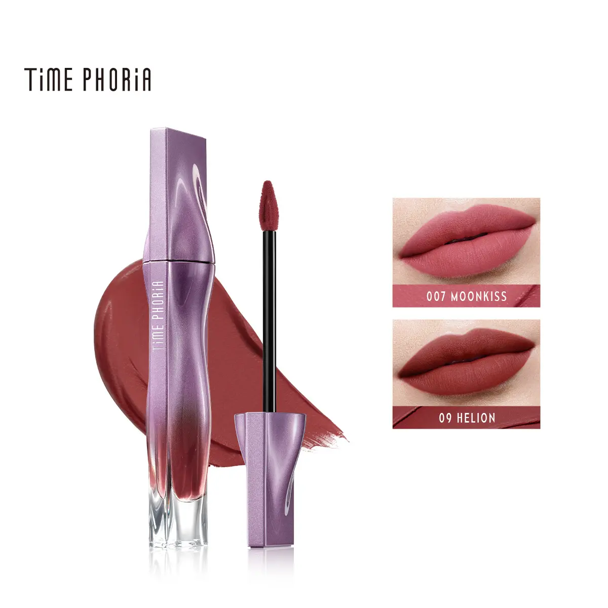 [TIMEPHORIA] Nebula Velvet Lip Cream 4ML - Luxurious Velvet Lipstick Lip Tint Lip Gloss Soft Blurring 12 Hours Comfort Longwear Makeup Cosmetic Blend Glossy Daily Compact
