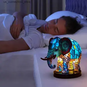 Cute Elephant Night Light Battery Operated, Indoor Decorative Light, Bedroom Lighting, Nightlight For Bedroom, Economical Sleep Aid Lamp, Perfect Room Decor, Adorable Gift, Birthday Present, Home Decoration