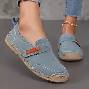 Casual Comfortable Slip on Loafers Women Leather Shoes
