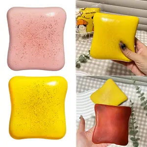 Novelty Soft Simulated Food Squeeze Release Tool, Toast Bread Squeeze Squishy DIY Decompression Slow Rebound Wet Stress Relief Fidgeting
