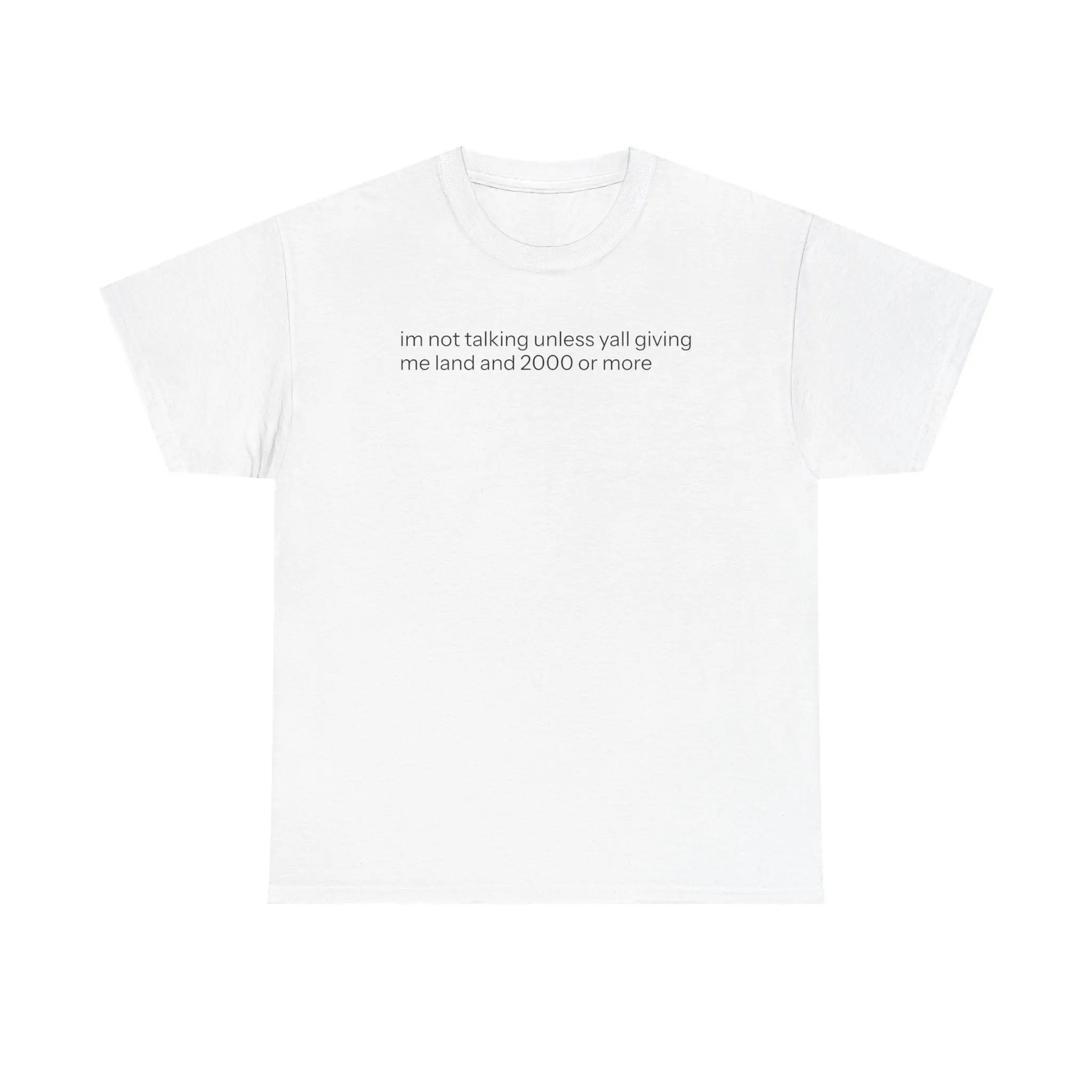 Personalized Short-Sleeve Smooth Cotton Crew Neck Tee - "I'm Not Talking" Graphic T-Shirt, Breathable Fabric Streetwear Sports Top