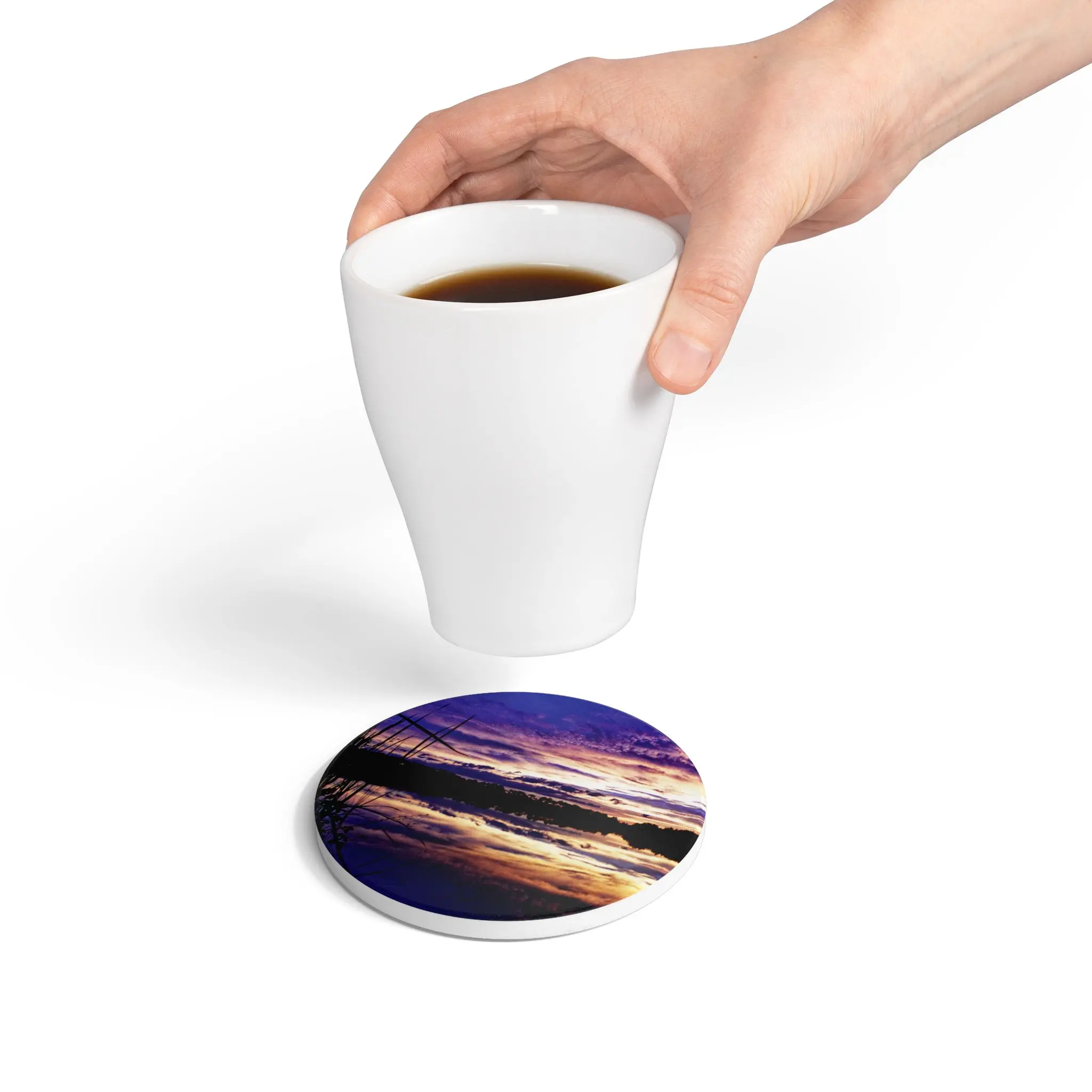 Premium 4-Inch Ceramic Art Coaster – Handcrafted Glossy Finish, Elegant Tableware Design & Aesthetic Craftsmanship
