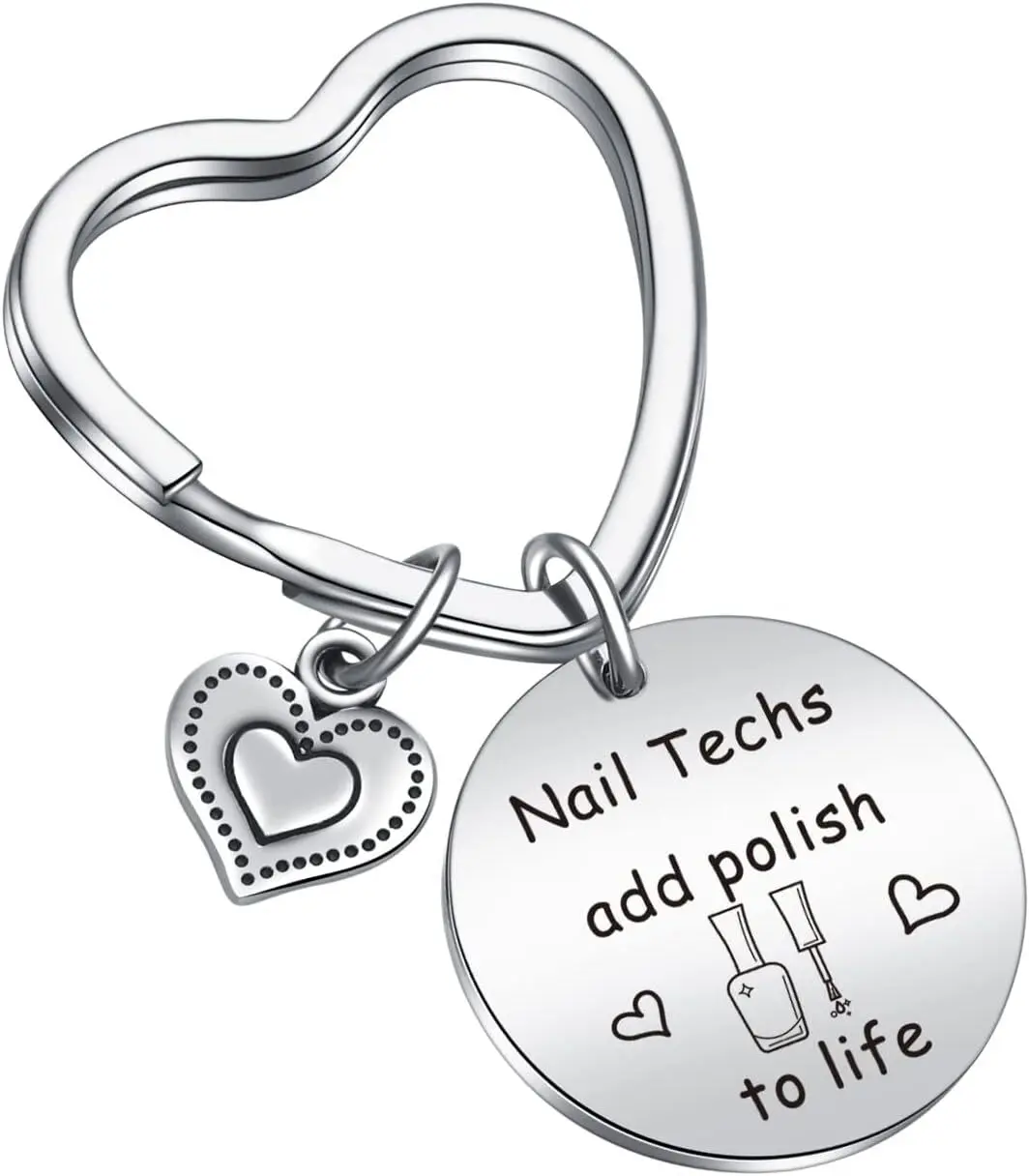 Manicurist Keychain - Nail Tech Gifts For Nails Technicians Birthday Jewelry, Manicurist Artist Stylist Keychain