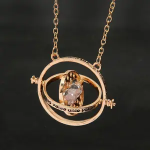 Halloween Time Turner Necklace Hermione Hourglass with Time Convertera Necklace Christmas Gifts for Men Women