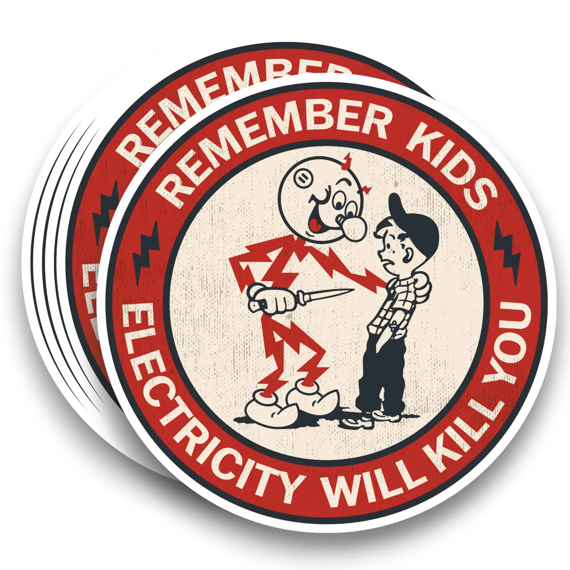 Electrician Stickers - Remember Electricity Will You [5-pack] Funny Hard Hat  Tool Box Decals For Lineman Ibew | Heavy-duty Waterproof