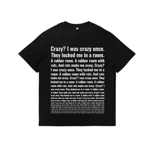 Crazy? I Was Crazy Once T-Shirt, Funny Trending Meme Graphic Tee for Men and Women, Viral Internet Humor Quote Shirt, 100% Cotton Unisex Crewneck Short Sleeve, Casual Streetwear Top, Relatable Brainrot Meme Apparel