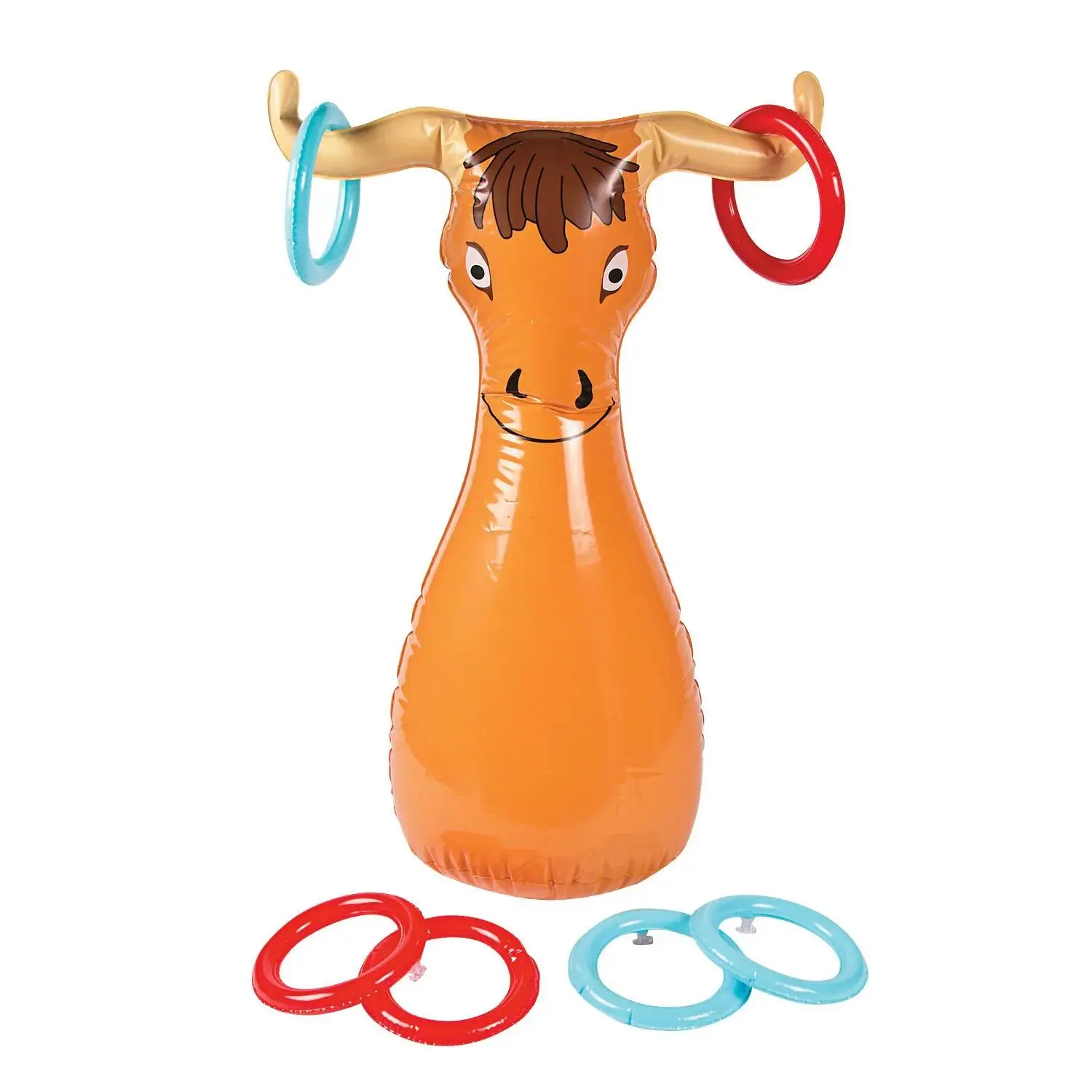 18" x 30" Inflatable Ox Lasso the Steer Ring Toss Game - 7 Pc., Birthday, Party