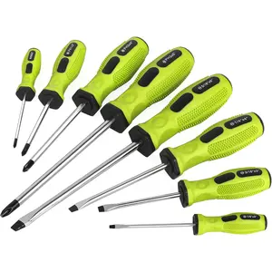 Piece Magnetic Screwdrivers Set with  Phillips and  Slotted Tips, Precision Screwdriver Repair Tool Kit, Green