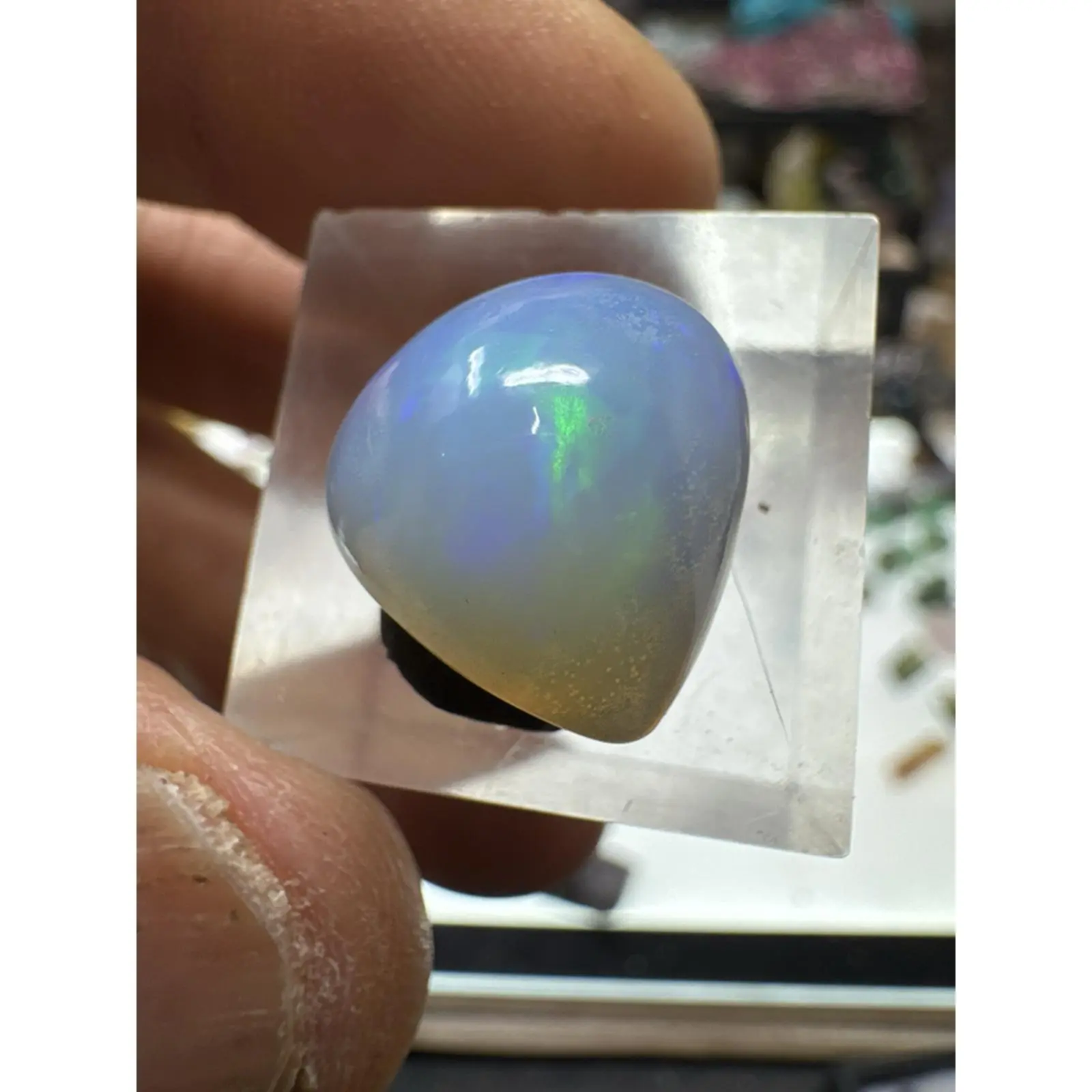7 Carat Ethiopian Opal Cab #43 - Genuine Gemstone with Unique Color and Shine