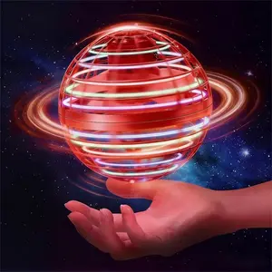 Hand Motion Sensing Flying Ball Toy, Auto Return LED UFO Drone, Stress Relief Fidget Hover Game for Home Living Room Birthday Present Party Gift,Event supplies