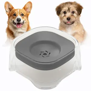 NIOIB 2L Cat & Dog Water Bowl with Anti-Spill Design spill-proof bowl reduces refilling Anti-splash mess-free water dispenser Slow-drink bowl for messy drinkers
