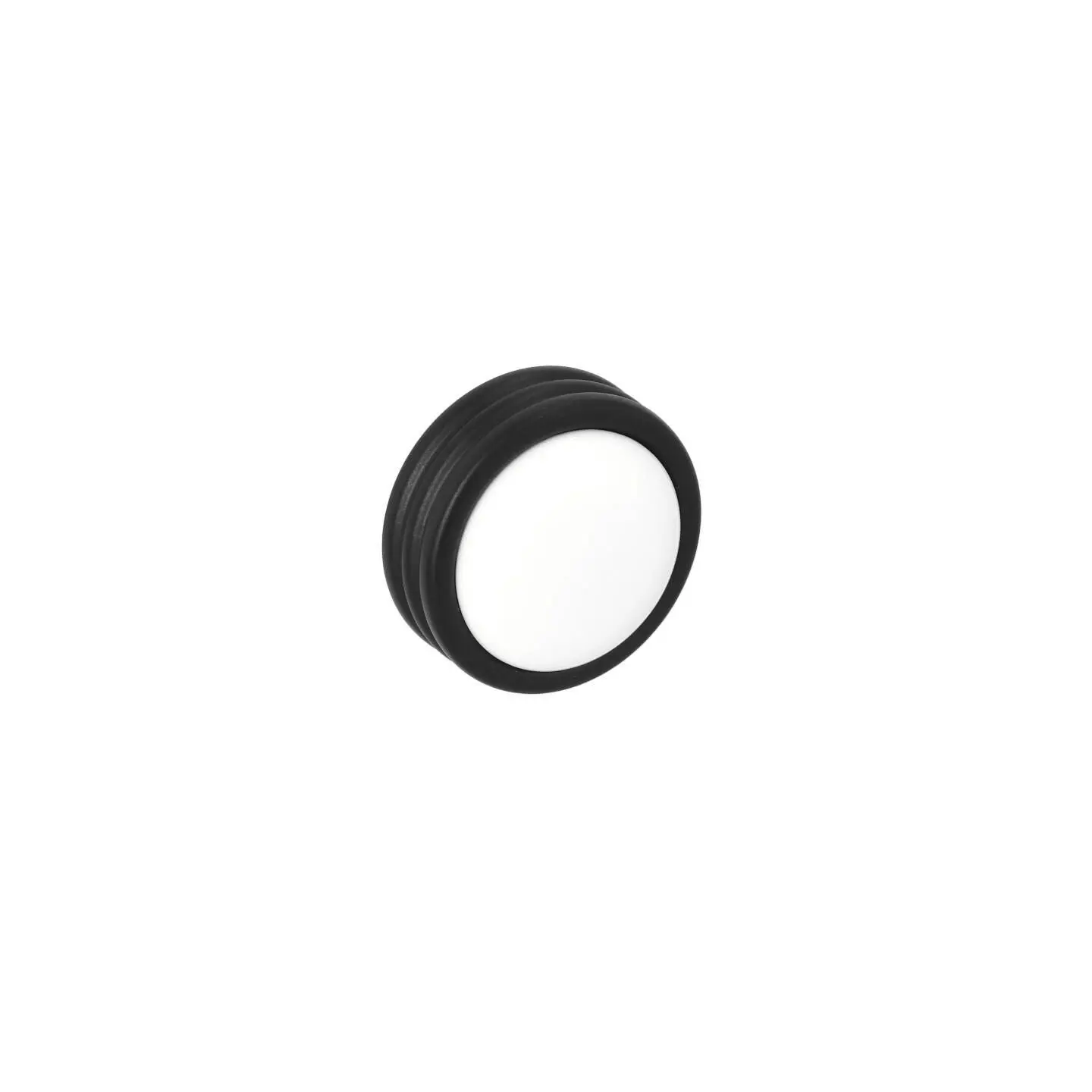 Round Art Deco Black & White Ceramic Cabinet Knob