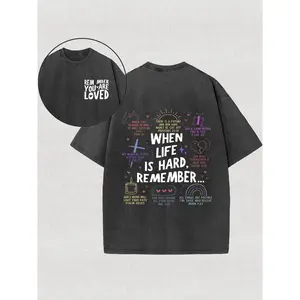 230G Washed, Fun Fireworks Display Printed T-Shirt| High-Quality Wax Printed Retro Fashion Brand, Loose Short Sleeved Round Neck, Casual Style, Perfect for All-Season, Ideal for Summer Gifts