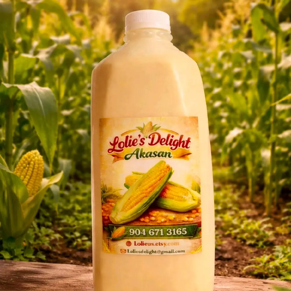 Akasan 1.8L Haitian Beverage - Traditional Corn-based Food Mix with Rich Creamy Flavor & Natural Ingredients