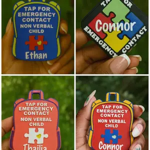 Autism Emergency Contact Keychain