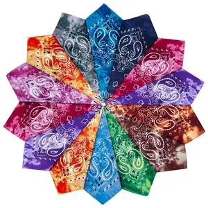 14PCS Paisley Print Bandanas for Men Women - Large Multicolor Scarves,Headbands Cowboy Hats - Soft Fabric,Versatile Fashion Accessories,Hair Bandana,Summer Headwear, Vibrant Scarf,Durable Headband, Head Wrap