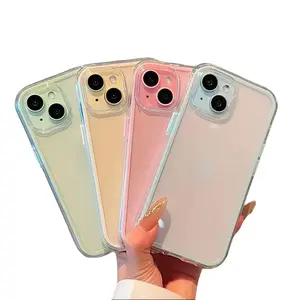Luxury Transparent Candy  Case For iPhone 11 12 13 14 15 16 17 Pro Max Plus Air Clear Shockproof Bumper Back Cases  protective tpu decorative  protector  Comfortable Drop Protection Phone cover iphone17