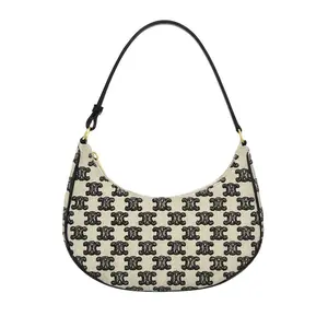 Pre-owned Celine Denim Shoulder Bags BJ110210405 AVA Triomephe Triomephy Canvas Hobo