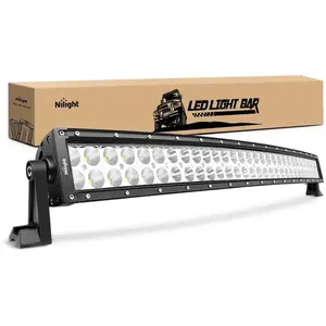 Nilight 32-Inch 180W Double Row Curved Spot-Flood LED Light Bar, Superbright LED Work Light for Automotive, Motorcycle Use