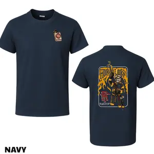 Hook & Lookn Firefighter T-Shirt – Vintage Fire Rescue Graphic, Bold Firefighter Apparel, Fun Fire Rescue Gift, Unisex Menswear & Womenswear Tops Collection, Gift Shirt