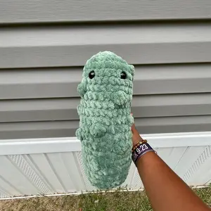 Crochet jumbo dill pickle handmade