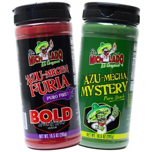 Azu-Mecha COMBO - Furia BOLD & Mystery - Snack Seasoning - Sr. Michelado - Bottle Snack Flavor powder chile powder - so good on pickle s sr michel a do