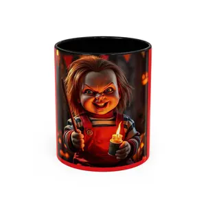 Spooky Chucky Coffee Mug, Halloween Gift, Horror Collectible, 11oz or 15oz Mug, Unique Drinkware, Chucky Inspired