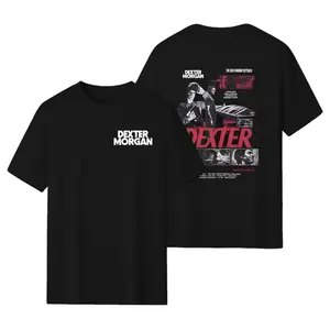 TV series Dexters Morgan graphic short sleeve T-shirt for men and women casual retro top pullover men's Gothic rock loose short sleeve top mens
