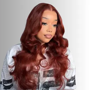 UNice Glueless Reddish Brown Body Wave Wig Byebye Slip Pre-cut 7x5 HD Lace Closure Human Hair Wigs with Bleached Knots Friendly for Beginner SpringStatements