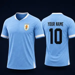[Custom Name & Number] Uruguay Fan Soccer Jersey For Men Women Youth Shirt