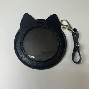 Cat Shaped ID Badge Holder, Digital Printed Protective Card Case, Portable Badge Display Cover, Cute Backpack Pendant, Fits Up To 55mm Card