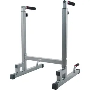 BalanceFrom Steel Frame Multi-Functional Home Gym Exercise Fitness Dip Stand Station with Adjustable Height, 500 Pound Capacity, Multiple Colors