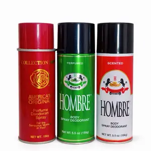 Hombre Body Deodorant Scented Spray 5.5 oz 156g for Men Fresh Fragrance