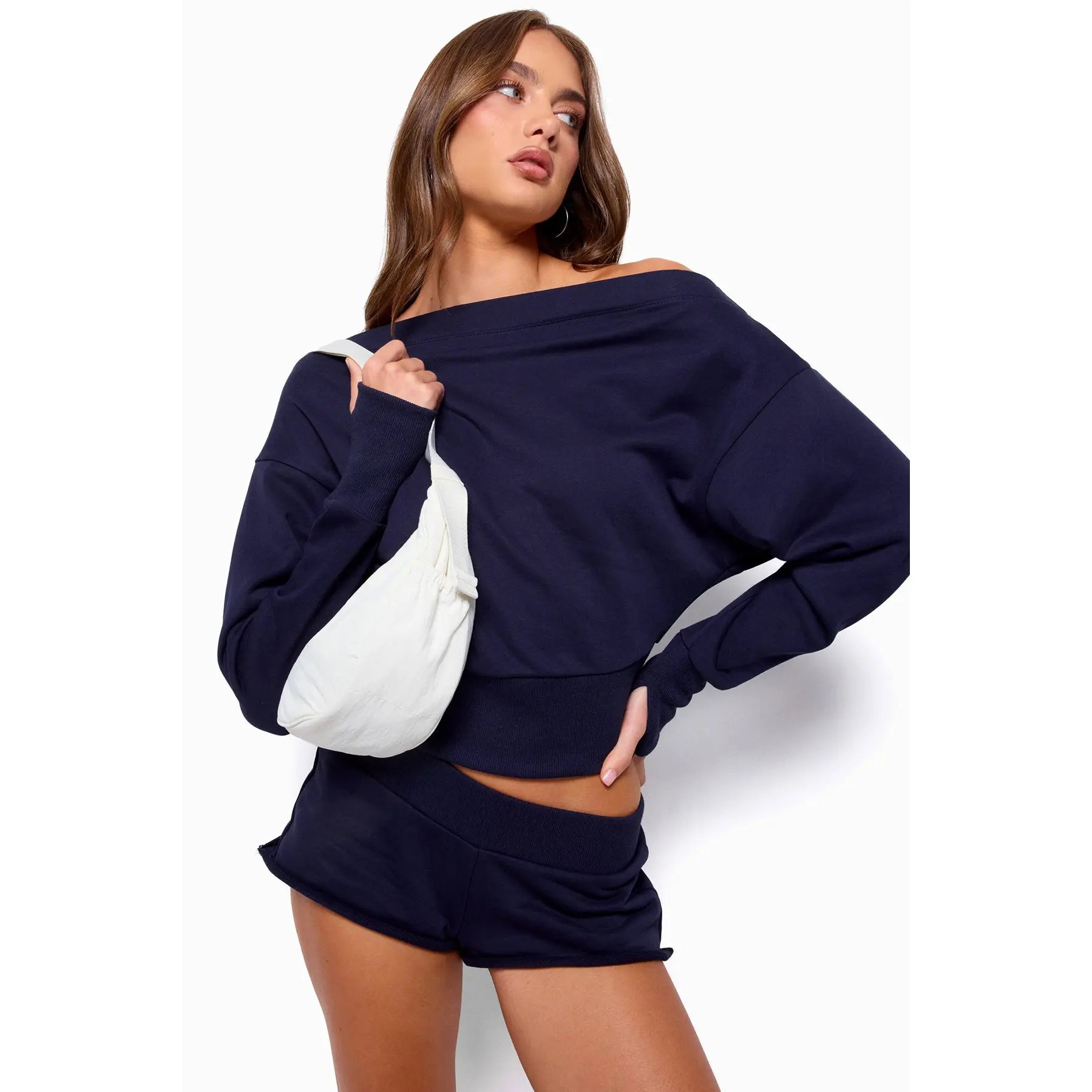 Hennie Off Shoulder Sweatshirt
