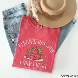 Strawberry Jam Comfort Colors Shirt, Strawberry Shirt, Farmers Market Strawberry Jam Shirt, Farm Fresh Strawberry Jam Tee, Fruit Lover Gift