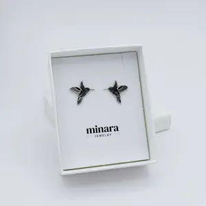 950 Silver Hummingbird Earring - Intricate Design for Casual & Formal Occasions - Durable & Shiny Finish