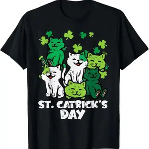 St Patricks Catricks Day Cats Saint Pattys Women T-Shirt