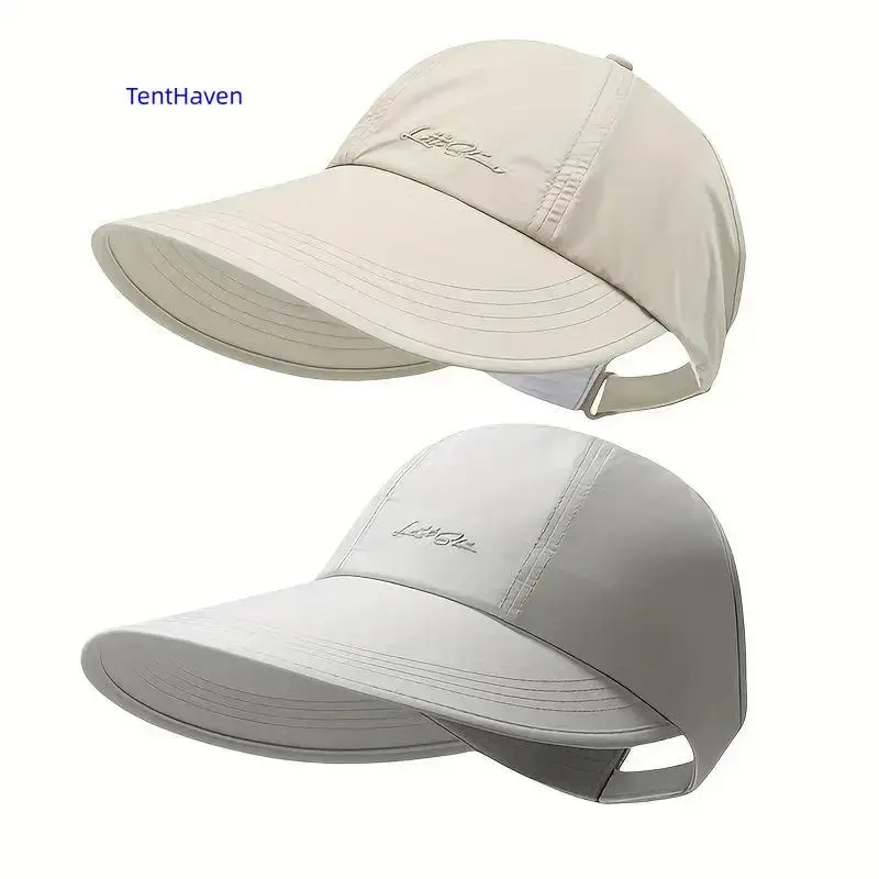 Unisex Youth 2-Pack Sunscreen Baseball Caps, Lightweight, Adjustable Velcro Closure, Wide Brim, Elastic Design, Ideal for Spring/Summer Sports & Outdoor Activities, Sunscreen Hat