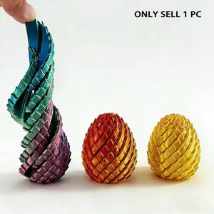 3D Printed Slime Ball, Easter Transforming Egg, Desktop Stress Relief Ornament, Unique Gift for Friends and Kids, Novelty Present Idea