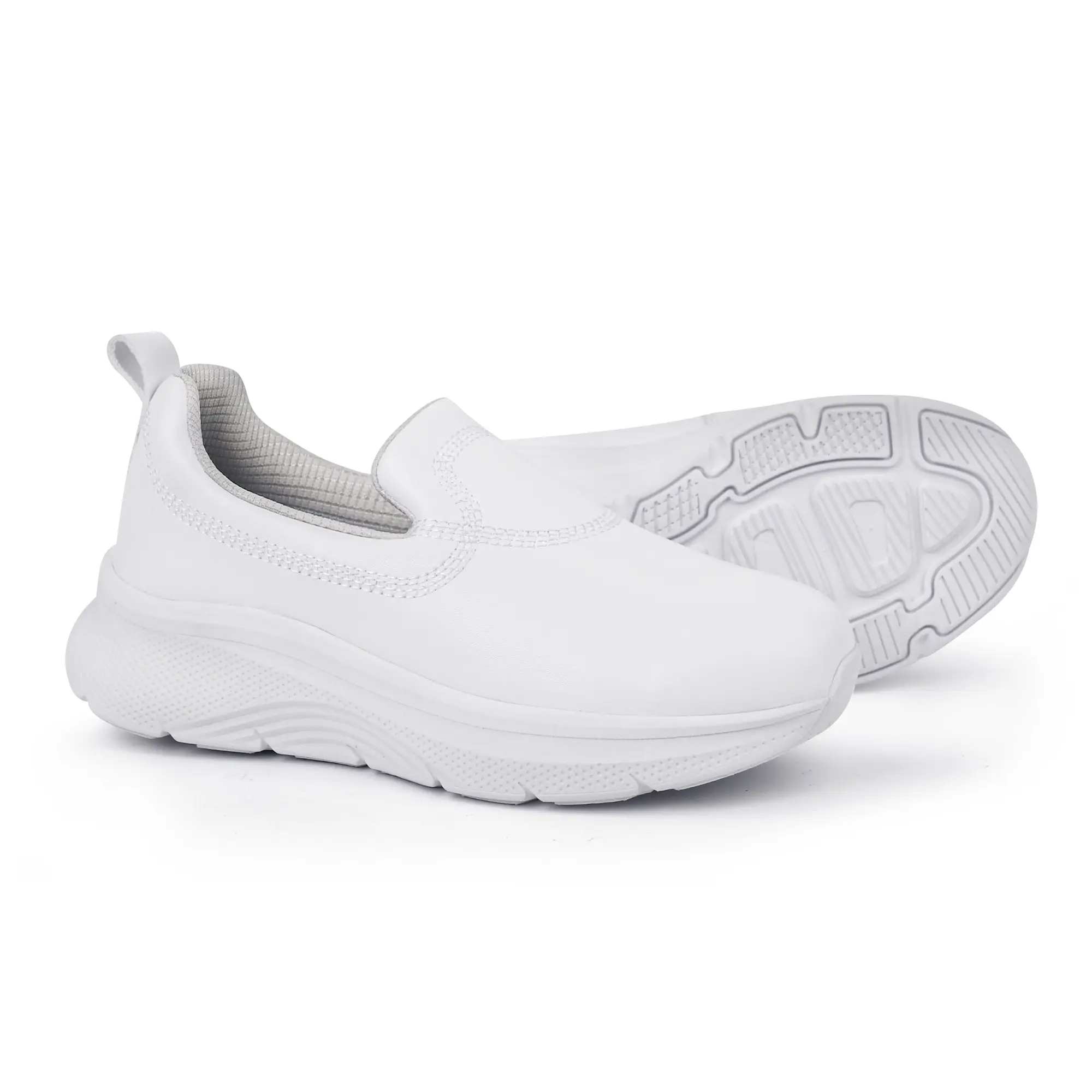 Women's Hawkwell Synthetic Slip-On Female Nursing Uniform Shoes - Lightweight, Slip-Resistant, Breathable, Medium Width, Flexible, Round Toe, Arch Support, Exclusive Patented Sole Design, All-Season Walking Footwear
